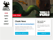 Tablet Screenshot of chaoticformula.com